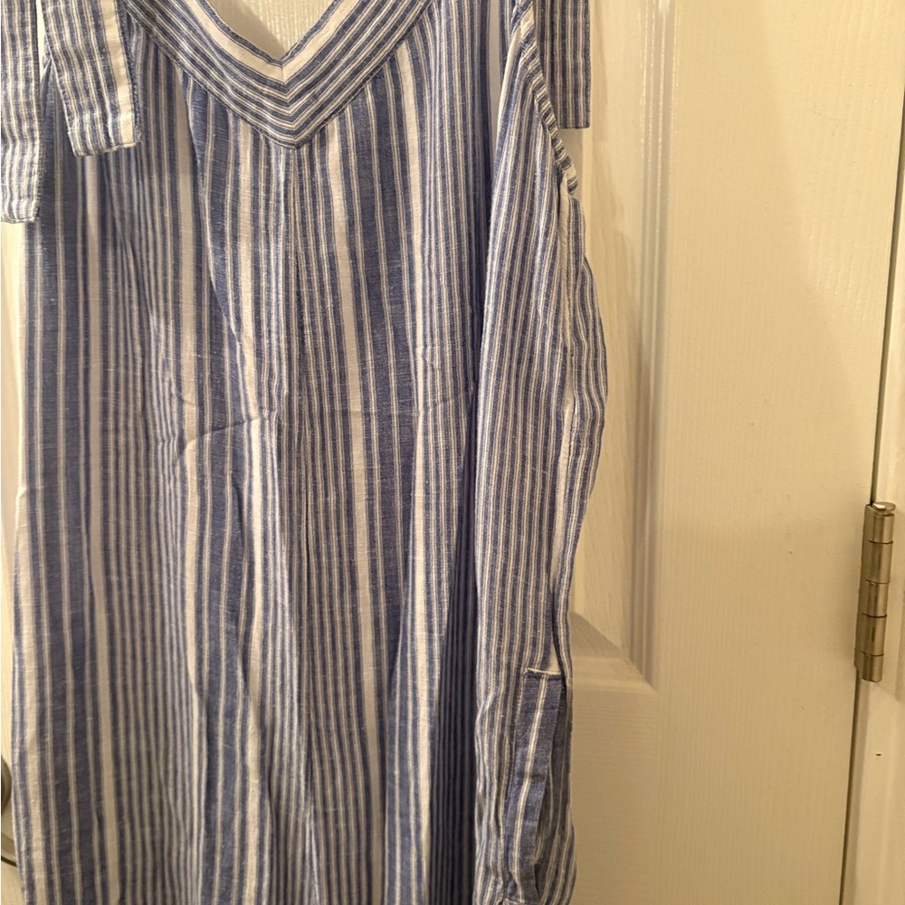 LOVE by Gap Blue & White Striped Tie Tank Jumper